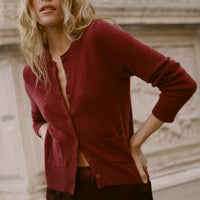 FREYA CARDIGAN -- MALBEC