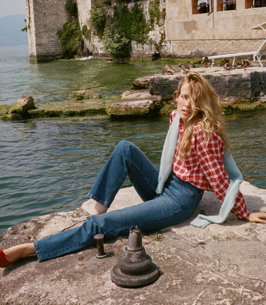HOLDE TOP -- ALSACE PLAID