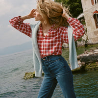 HOLDE TOP -- ALSACE PLAID