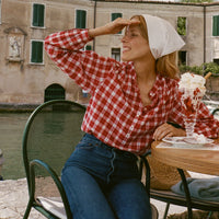 HOLDE TOP -- ALSACE PLAID