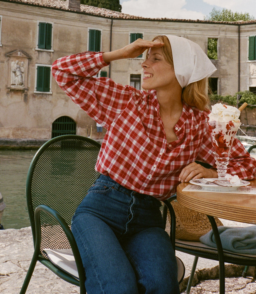 HOLDE TOP -- ALSACE PLAID