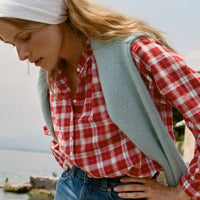 HOLDE TOP -- ALSACE PLAID