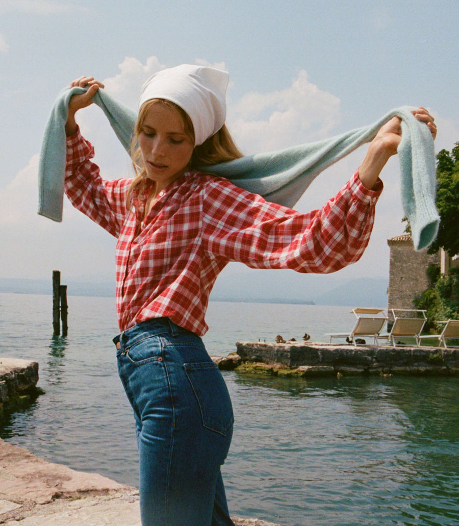 HOLDE TOP -- ALSACE PLAID