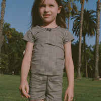 TOMMIE SHORT -- NOIR LA MADDALENA GINGHAM