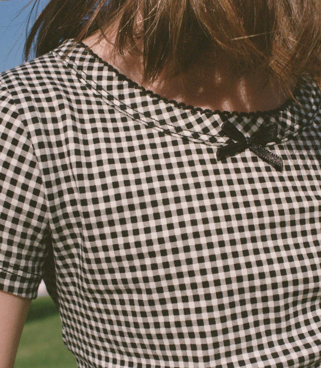 HUCKLEBERRY TEE -- NOIR LA MADDALENA GINGHAM