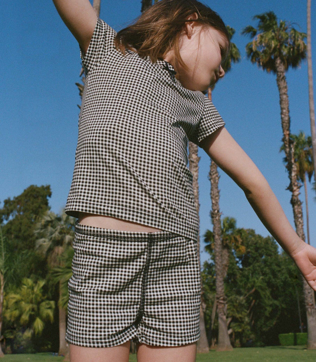 TOMMIE SHORT -- NOIR LA MADDALENA GINGHAM