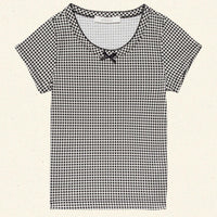 HUCKLEBERRY TEE -- NOIR LA MADDALENA GINGHAM