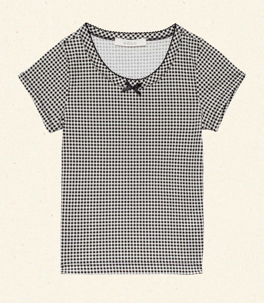 HUCKLEBERRY TEE -- NOIR LA MADDALENA GINGHAM