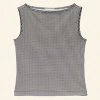 IDA TANK -- NOIR LA MADDALENA GINGHAM