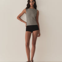 IDA TANK -- NOIR LA MADDALENA GINGHAM