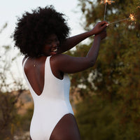The Ibiza One Piece - Eco Ribbed - White - Classic