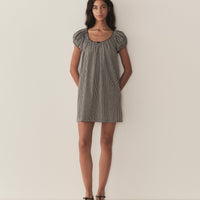 JULIA DRESS -- NOIR LA MADDALENA GINGHAM