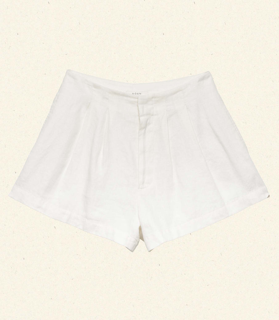 LARUE LINEN SHORT -- SALT