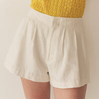 LARUE LINEN SHORT -- SALT