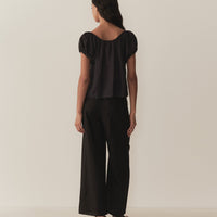 LAVON LINEN PANT -- BLACK