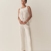 LAVON LINEN PANT -- SALT