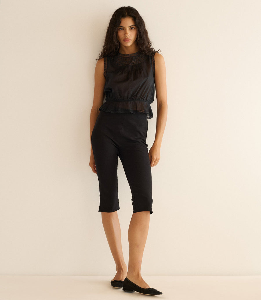 LILIBET TOP -- BLACK