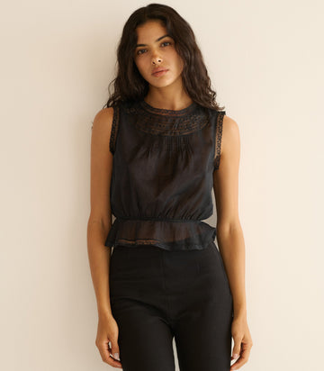 LILIBET TOP -- BLACK