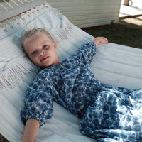 LITTLE MARCHE TOP -- BLEU SOLEIL FLEURIT