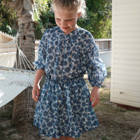 MILIANNE SKIRT -- BLEU SOLEIL FLEURIT
