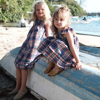 LITTLE NISHA DRESS -- COTE D’AZUR PLAID