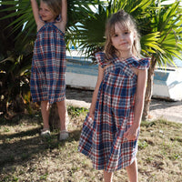 LITTLE NISHA DRESS -- COTE D’AZUR PLAID