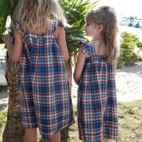 LITTLE NISHA DRESS -- COTE D’AZUR PLAID