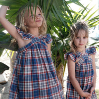 LITTLE NISHA DRESS -- COTE D’AZUR PLAID