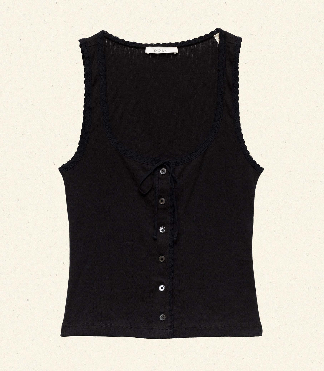LOIS TANK -- BLACK QUELLE JOLIE POINTELLE