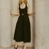 LOIS TANK -- BLACK QUELLE JOLIE POINTELLE