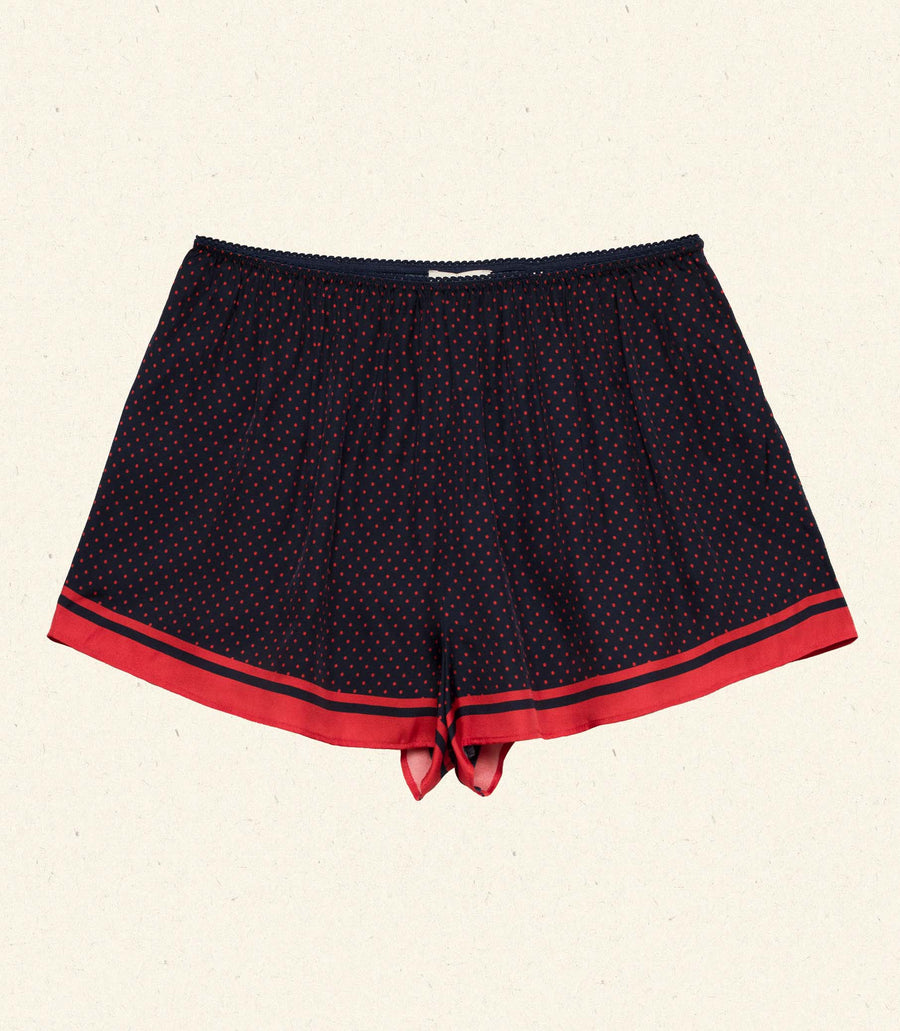 LOREN SHORT -- NAVY COLETTE DOT