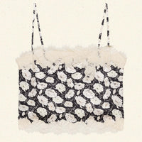 LOURE TOP -- NOIR FLEURS D'ANEMONE