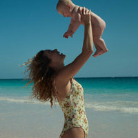 MARBELLA MAILLOT -- CITRON PANSY FLORAL