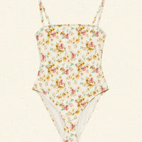 MARBELLA MAILLOT -- CITRON PANSY FLORAL
