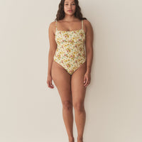 MARBELLA MAILLOT -- CITRON PANSY FLORAL