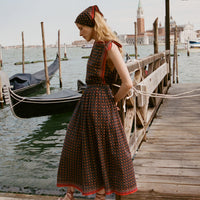 MARICETTE SKIRT -- NOIR MONTMARTRE FOULARD