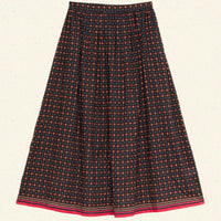 MARICETTE SKIRT -- NOIR MONTMARTRE FOULARD