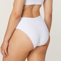 The 90s High Waist Bikini Bottom - Eco Nylon - White