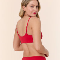 The Maui Bikini Top - Flat - Cherry Red