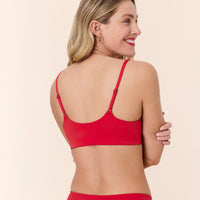 The Maui Bikini Top - Flat - Cherry Red