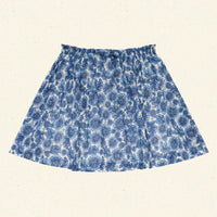MILIANNE SKIRT -- BLEU SOLEIL FLEURIT