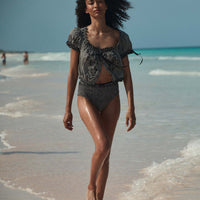 NERA TOP -- NOIR LA MADDALENA GINGHAM