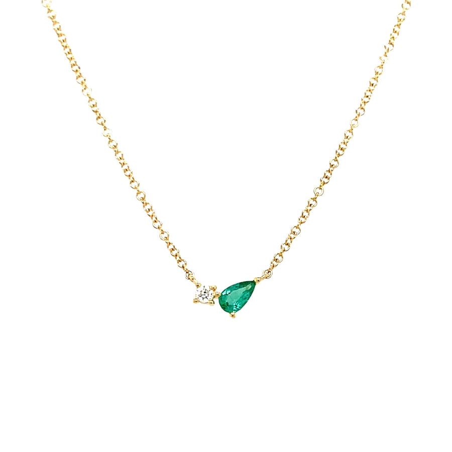 Emerald & Diamond Necklace