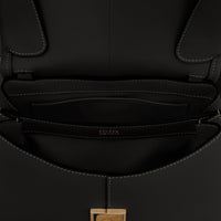 Mokki - Textured Black with Ecru Stitching
