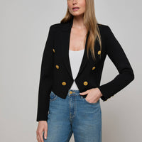 Elio Cropped Knit Blazer
