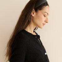 SESTRI HEADBAND -- BLACK SATIN