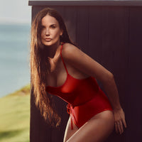The Fiji One Piece - Eco Nylon - Cherry Red - Classic