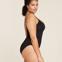 The Amalfi One Piece - Eco Nylon - Black - Classic - Full Coverage