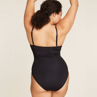 The Amalfi One Piece - Eco Nylon - Black - Classic - Full Coverage