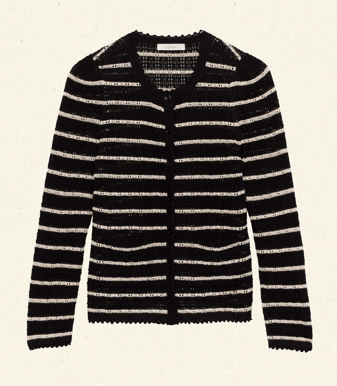 THERESE CARDIGAN -- NOIR ALLAIRE STRIPE